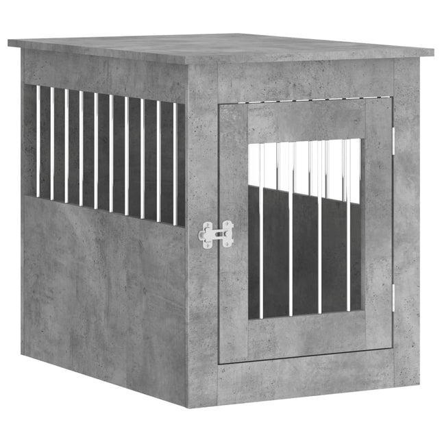 hundebur 55x75x65 cm konstrueret træ betongrå