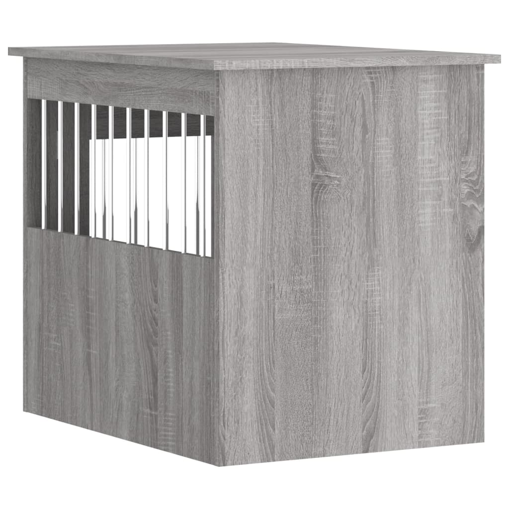hundebur 55x75x65 cm konstrueret træ grå sonoma-eg