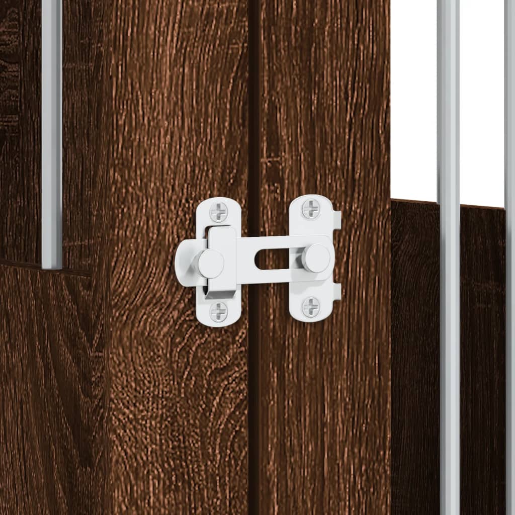 hundebur 55x75x65 cm konstrueret træ brun egetræsfarve