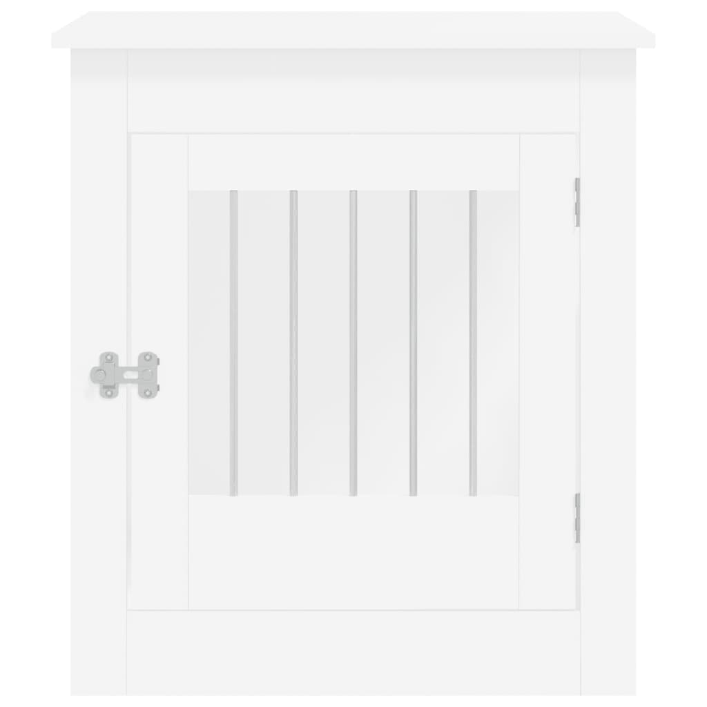 hundebur 64,5x80x71 cm konstrueret træ hvid