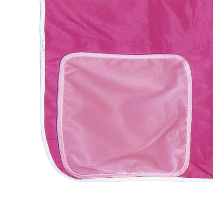gardiner med tunnel til højseng polyester pink