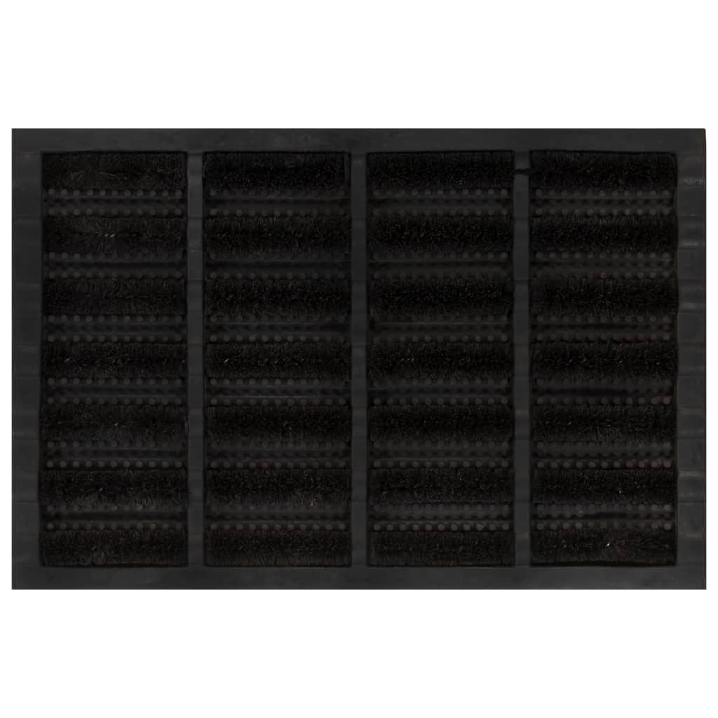 dørmåtte 40x60 cm rektangulær gummi og coir billede