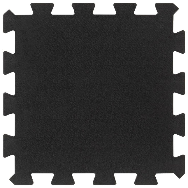 gulvmåtter 16 stk. 30x30 cm 16 mm gummi sort