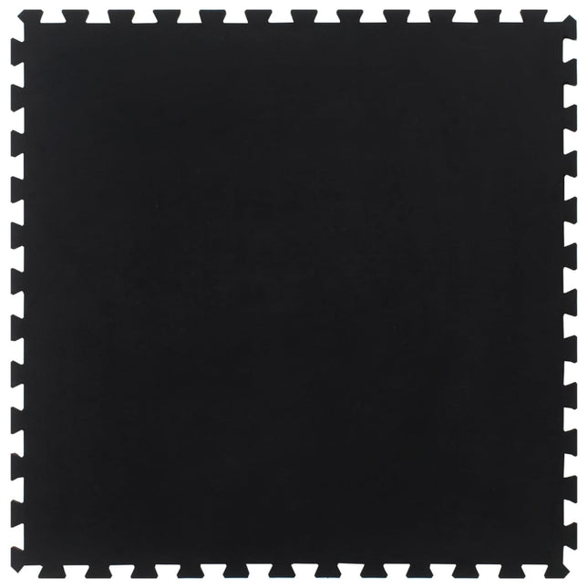 gulvmåtte 100x100 cm 12 mm gummi sort