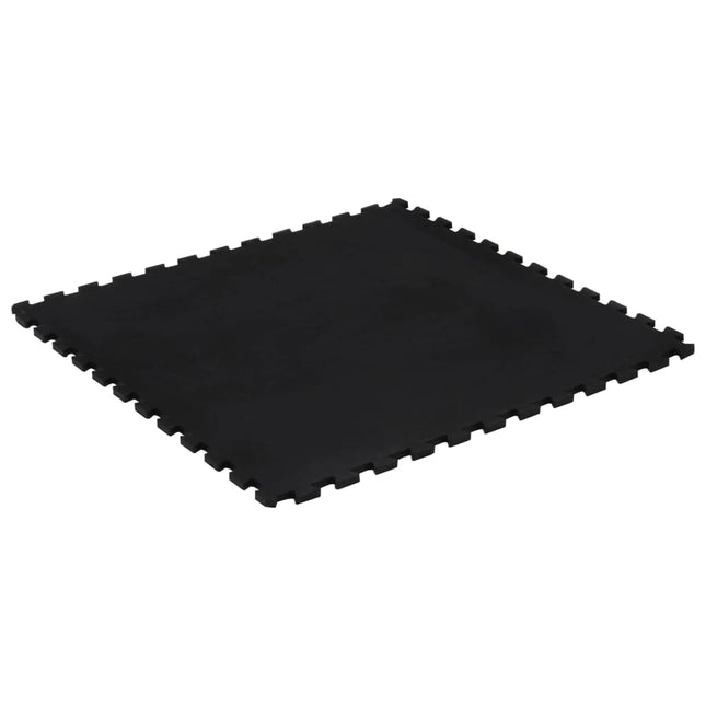 gulvmåtte 100x100 cm 12 mm gummi sort