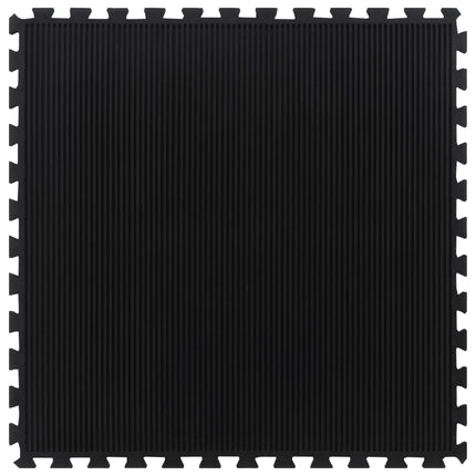 gulvmåtte 100x100 cm 12 mm gummi sort