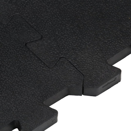 gulvmåtte 100x100 cm 12 mm gummi sort