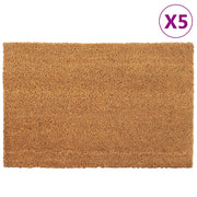 dørmåtter 5 stk. 40x60 cm tuftet coir naturfarvet