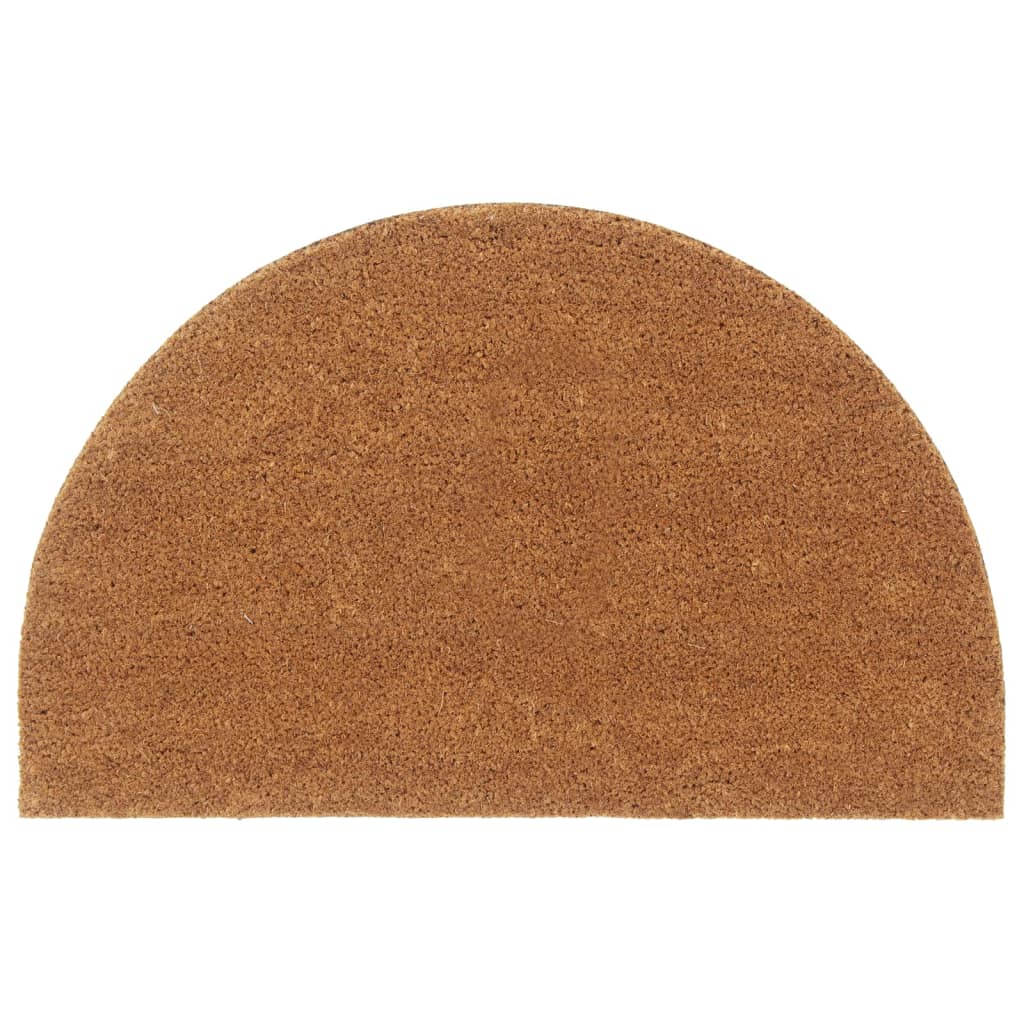 Dørmåtte 50x80 Cm Halvrund Tuftet Coir Naturfarvet - Vidaxl