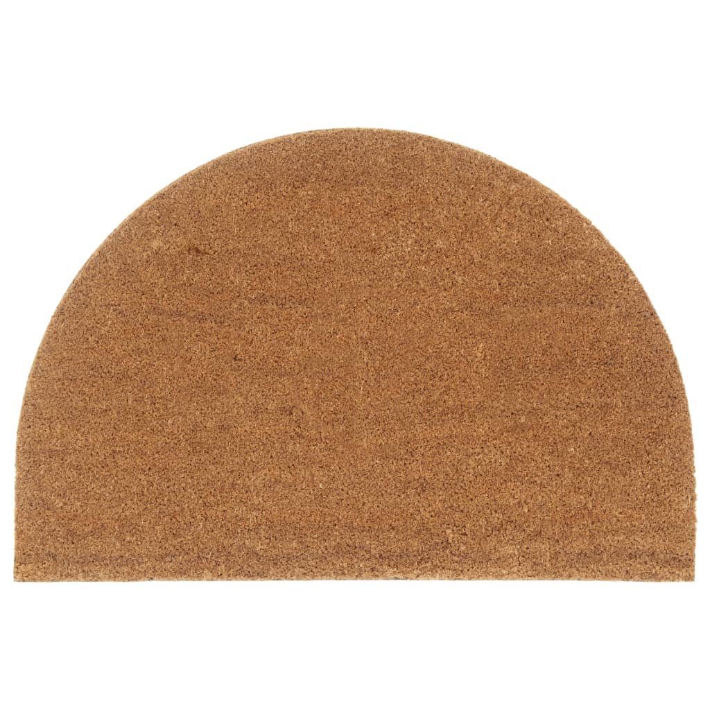 dørmåtte 60x90 cm halvrund tuftet coir naturfarvet billede