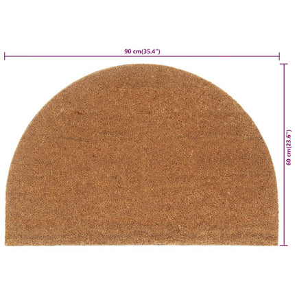 dørmåtte 60x90 cm halvrund tuftet coir naturfarvet