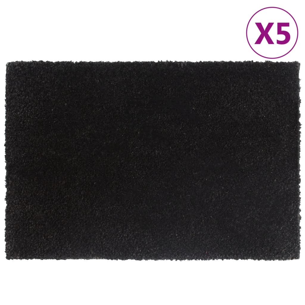 Dørmåtte Tuftet Coir - 5 / Sort / 40 x 60 cm