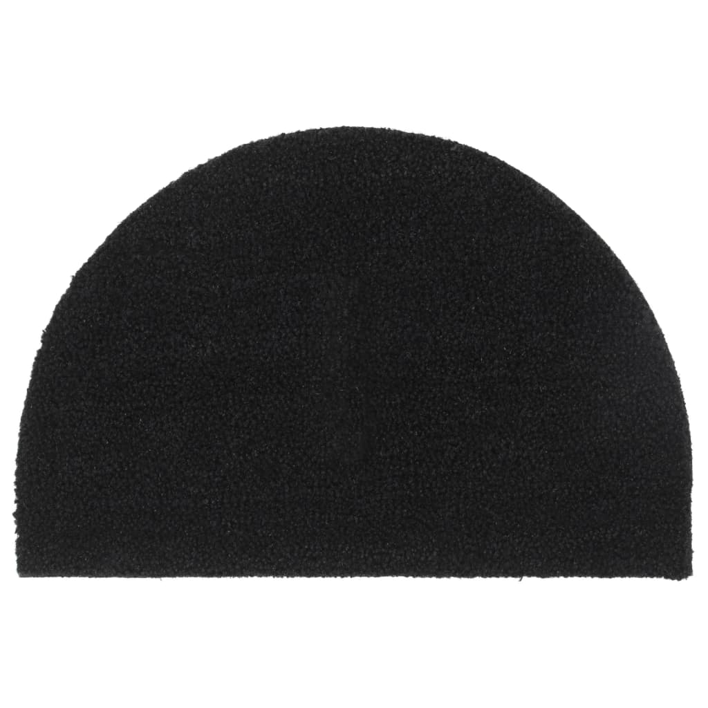 dørmåtte 40x60 cm halvrund tuftet coir sort