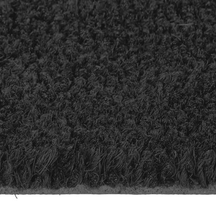 dørmåtte 40x60 cm halvrund tuftet coir sort