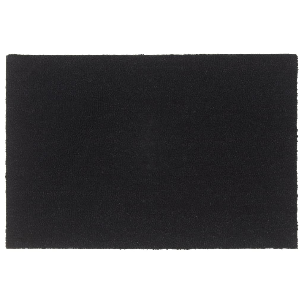 dørmåtte 60x90 cm tuftet coir sort billede