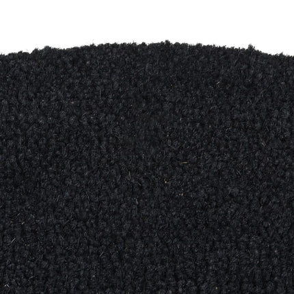 dørmåtte 60x90 cm halvrund tuftet coir sort