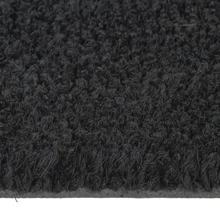 dørmåtte 60x90 cm halvrund tuftet coir sort