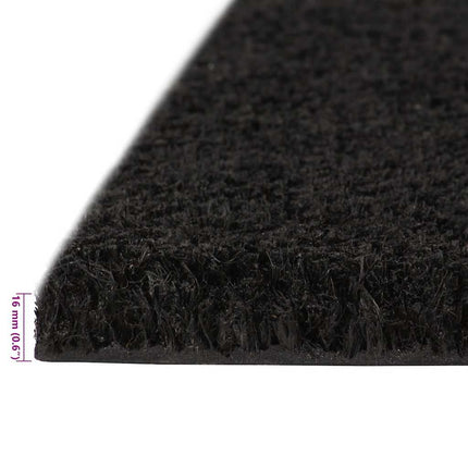 dørmåtte 80x100 cm tuftet coir sort
