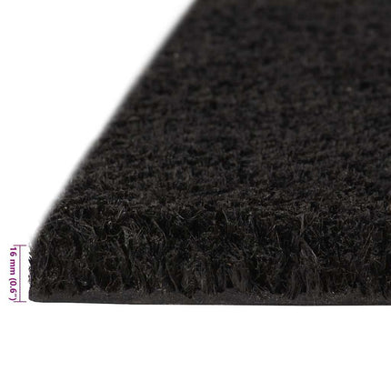 dørmåtte 100x200 cm tuftet coir sort
