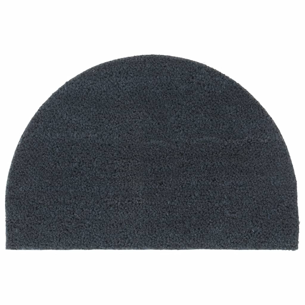 dørmåtte 40x60 cm halvrund tuftet coir mørkegrå