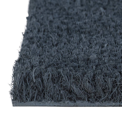 dørmåtte 40x60 cm halvrund tuftet coir mørkegrå