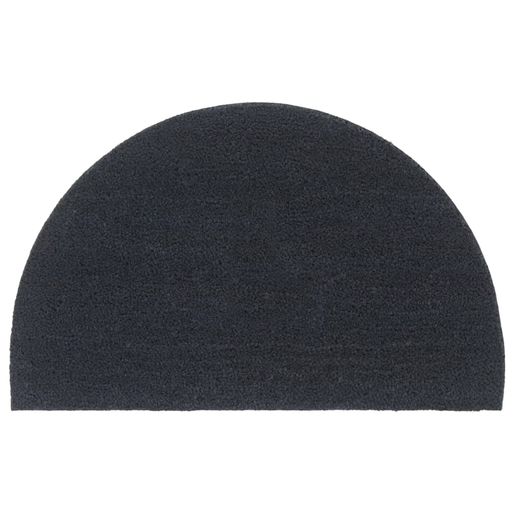 dørmåtte 50x80 cm halvrund tuftet coir mørkegrå