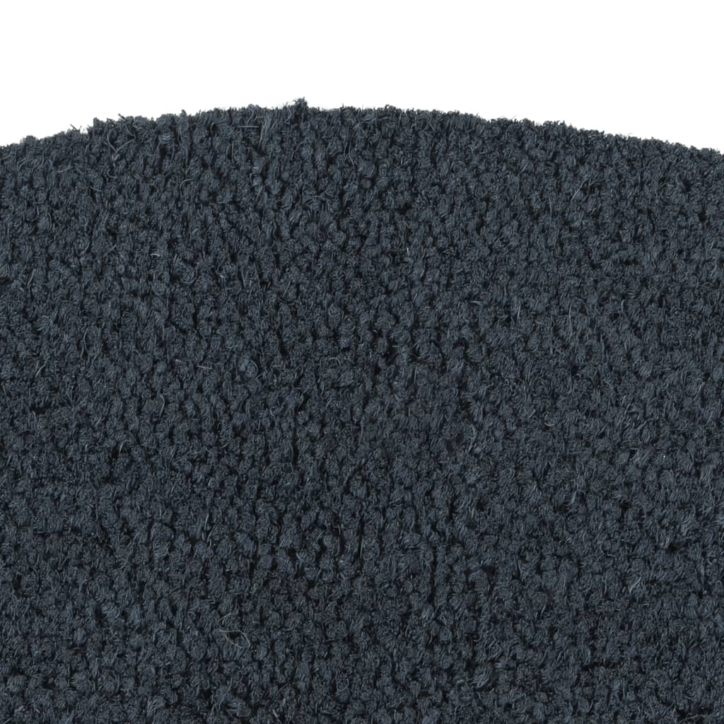 dørmåtte 60x90 cm halvrund tuftet coir mørkegrå