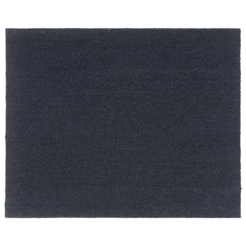 dørmåtte 80x100 cm tuftet coir mørkegrå billede