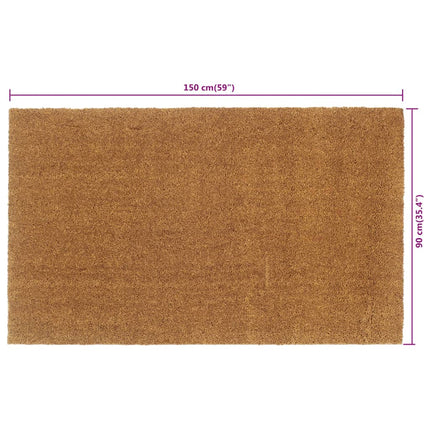 dørmåtte 90x150 cm tuftet coir naturfarvet