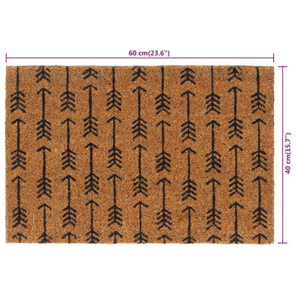 dørmåtte 40x60 cm tuftet coir naturfarvet