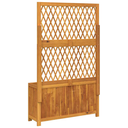 plantekasse med espalier 100x32x165 cm massivt akacietræ