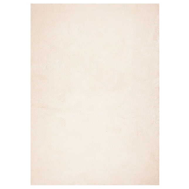 gulvtæppe HUARTE 140x200 cm kort luv og vaskbart beige