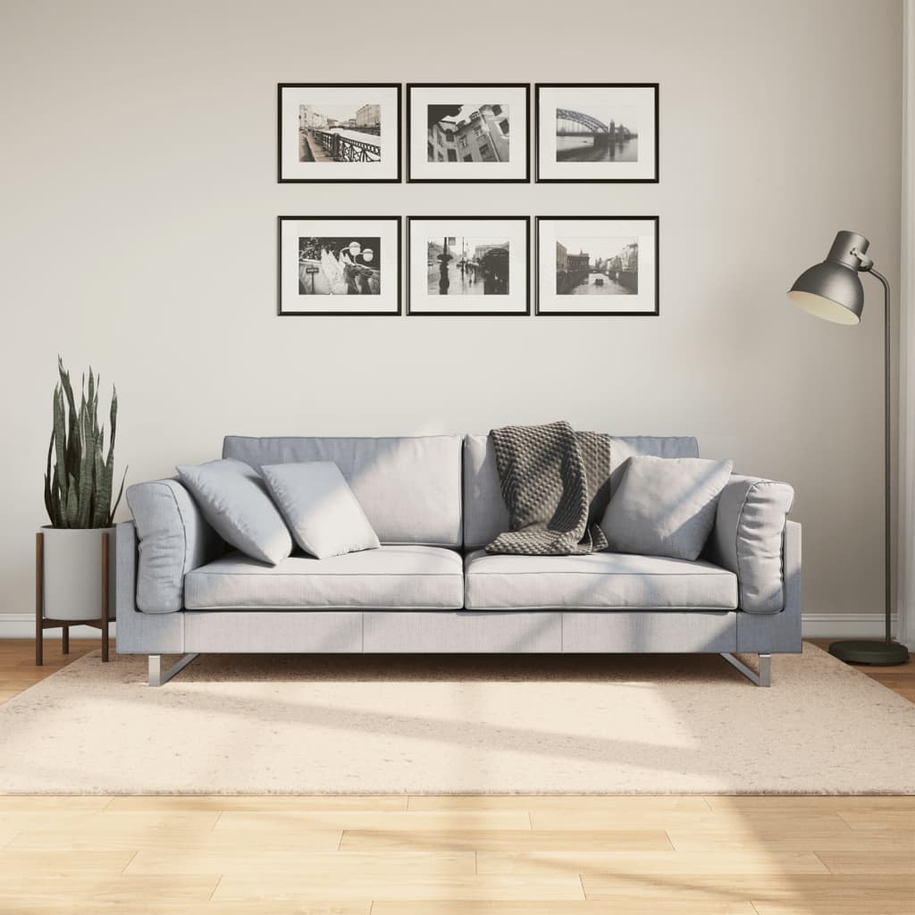 vidaXL Huarte - Gulvtæppe - Beige - 140x200 cm