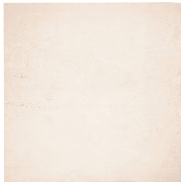 gulvtæppe HUARTE 200x200 cm kort luv og vaskbart beige