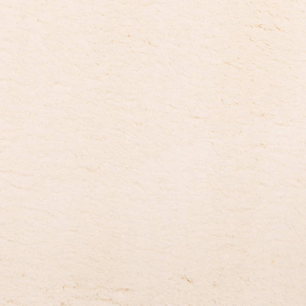 gulvtæppe HUARTE 200x200 cm kort luv og vaskbart beige