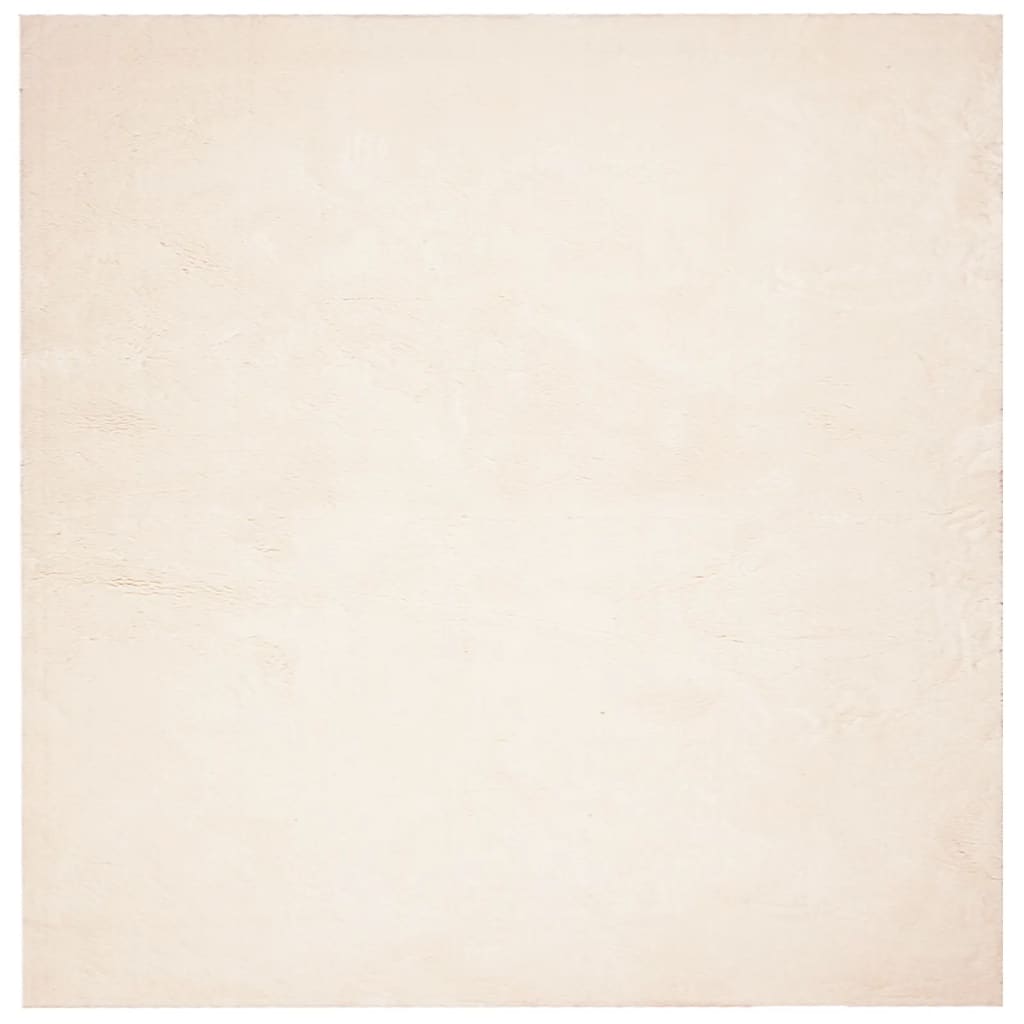 gulvtæppe HUARTE 240x240 cm kort luv og vaskbart beige