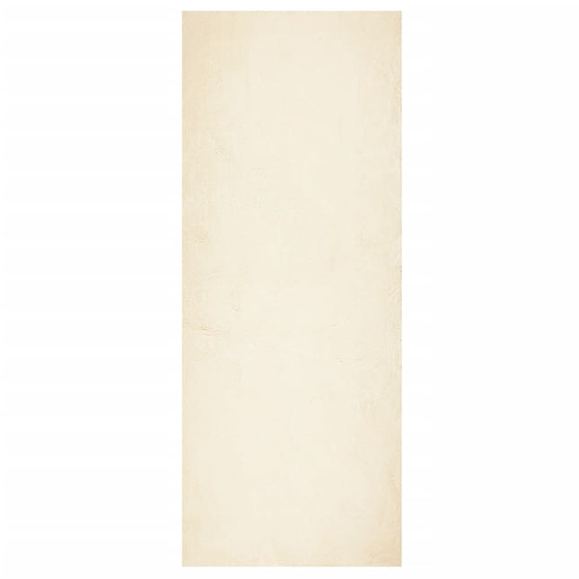 gulvtæppe HUARTE 80x200 cm kort luv og vaskbart cremefarvet