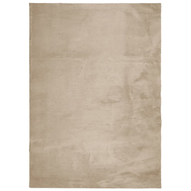 gulvtæppe HUARTE 240x340 cm kort luv og vaskbart sandfarvet