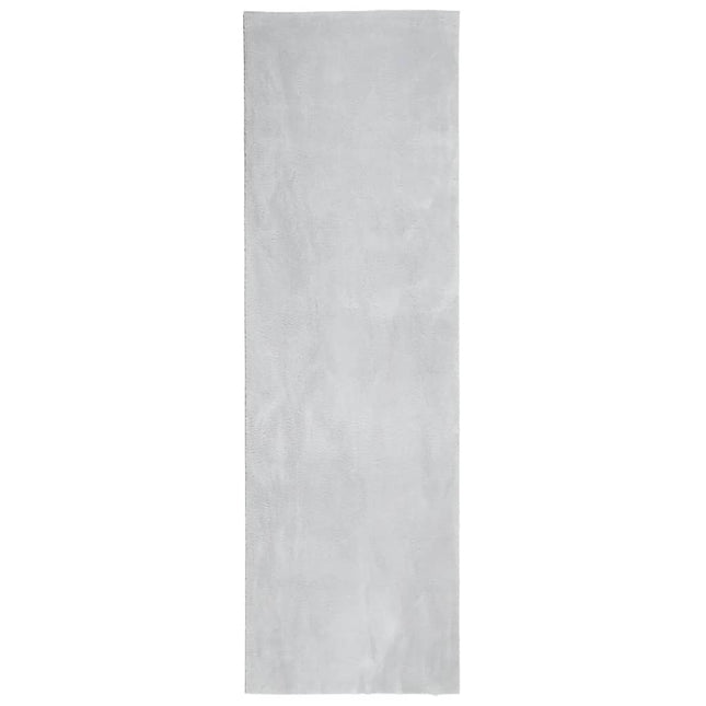 gulvtæppe HUARTE 80x250 cm kort luv og vaskbart grå