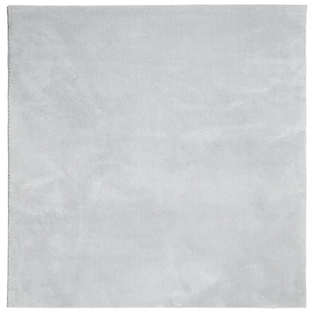 gulvtæppe HUARTE 120x120 cm kort luv og vaskbart grå