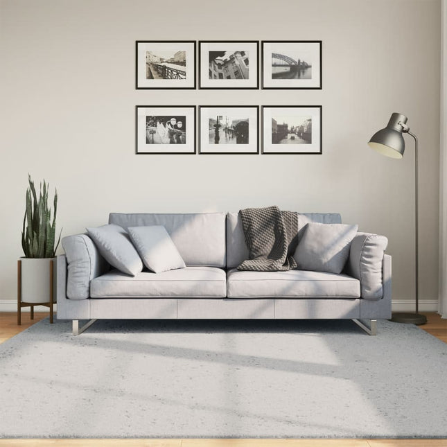 gulvtæppe HUARTE 200x200 cm kort luv og vaskbart grå
