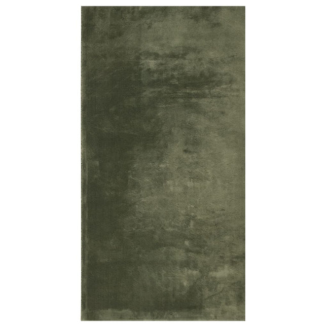 gulvtæppe HUARTE 80x150 cm kort luv og vaskbart skovgrøn