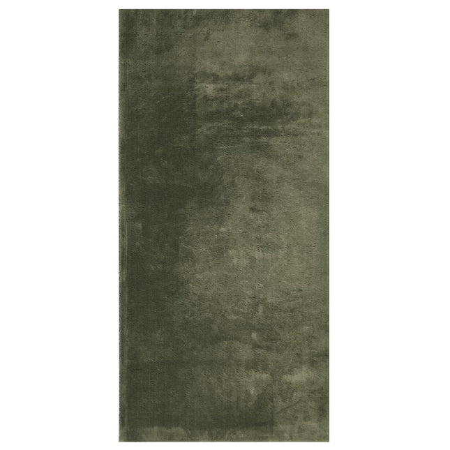 gulvtæppe HUARTE 100x200 cm kort luv og vaskbart skovgrøn