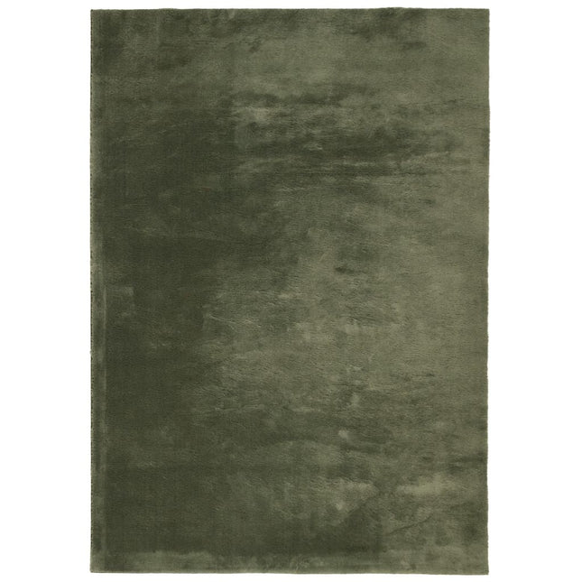 gulvtæppe HUARTE 160x230 cm kort luv og vaskbart skovgrøn