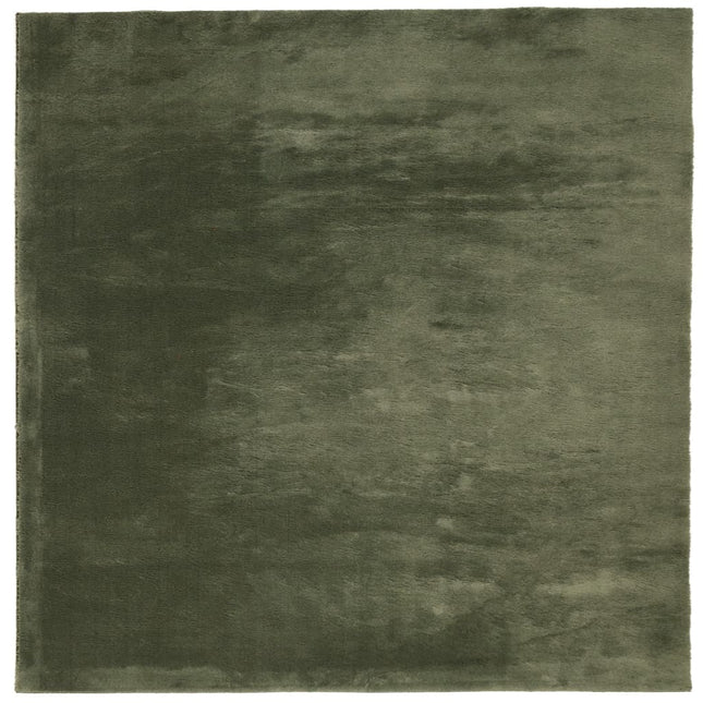 gulvtæppe HUARTE 200x200 cm kort luv og vaskbart skovgrøn