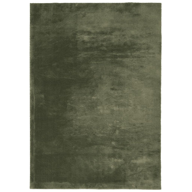 gulvtæppe HUARTE 200x280 cm kort luv og vaskbart skovgrøn