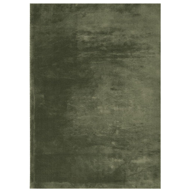 gulvtæppe HUARTE 240x340 cm kort luv og vaskbart skovgrøn
