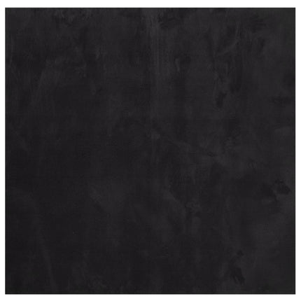 gulvtæppe HUARTE 200x200 cm kort luv og vaskbart sort