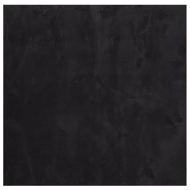 gulvtæppe HUARTE 200x200 cm kort luv og vaskbart sort