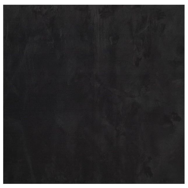 gulvtæppe HUARTE 240x240 cm kort luv og vaskbart sort